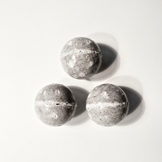 Experimenting with casting concrete marbles